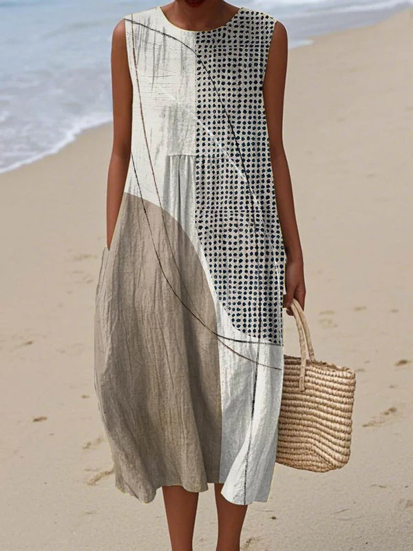 Nova - robe fluide et confortable pour femme, longueur midi