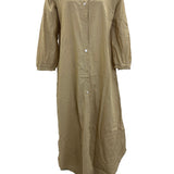 Robe Femme Veanna – Élégante Robe à Manches Longues avec Col en V & Boutonnage