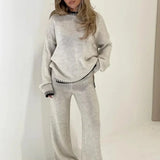 Ella Ensemble Loungewear Femme – Set Deux Pièces Confortable en Maille avec Coupe Relax