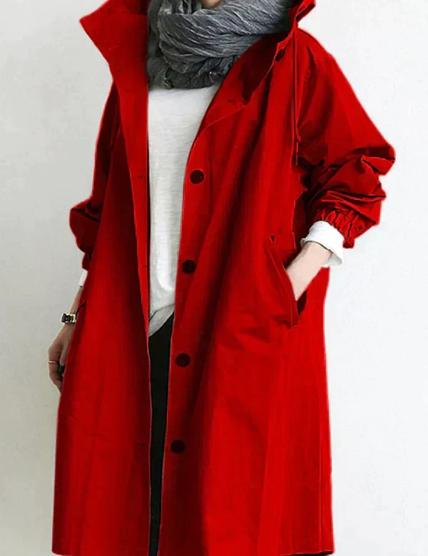Elizabeth Manteau de Pluie Femme – Imperméable Urbain avec Capuche Oversize Respirante