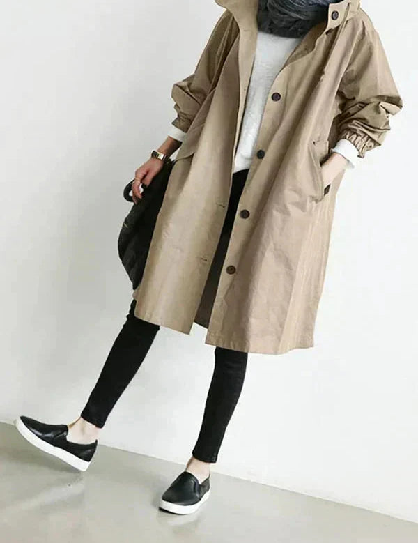 Elizabeth Manteau de Pluie Femme – Imperméable Urbain avec Capuche Oversize Respirante