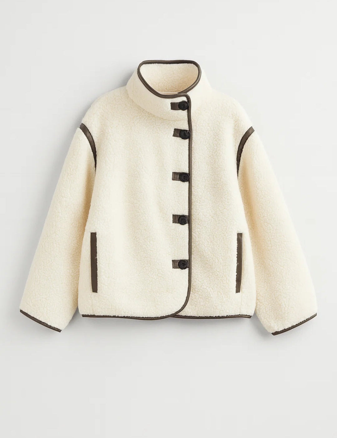 Georgina Veste Femme Douce d’Hiver – Coupe Droite Confortable & Boutonnage Contrasté