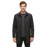 Victor Manteau Hiver Homme Mi-Long – Veste Élégante à Boutonnage Simple & Col Revers