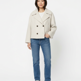 Guada Veste Femme Courte Laine – Double Boutonnage, Coupe Structurée Élégante