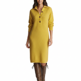 Desiree Robe Midi Femme – Coupe Confort avec Boutonnage au Col Style Élégant Quotidien