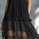 Pauline - robe mini transparente à pois et bordure en dentelle pour femme - vue 5