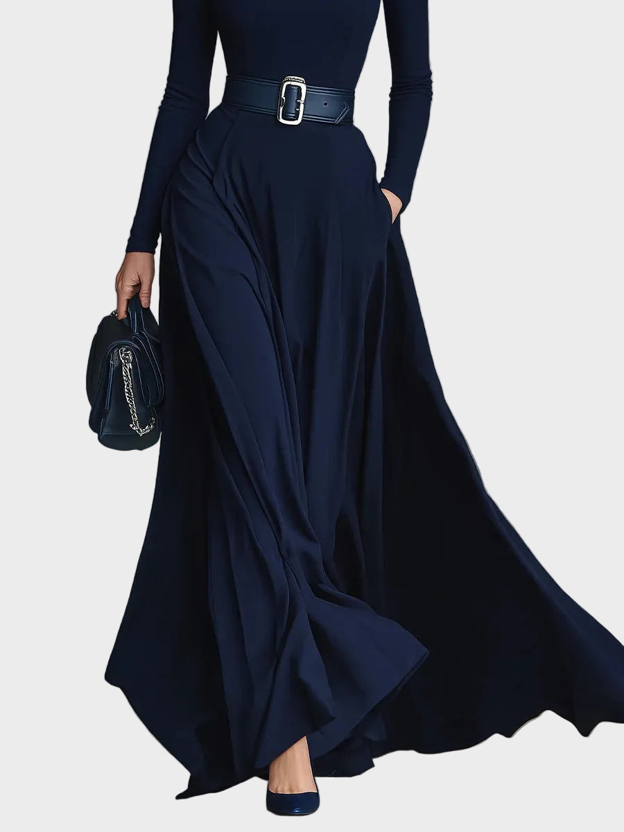 Kornelia - robe maxi en maille à col montant, autre vue