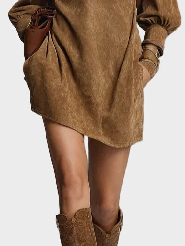 Georgette - robe mini à col roulé, autre vue