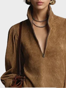 Georgette : robe mini à col roulé, vue détaillée