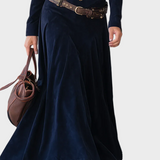 Iwona - robe maxi en suédine avec ceinture, autre vue