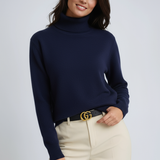 Clarrise Pull à Col Roulé Chaud Femme – Maille Douce avec Col Haut & Coupe Classique Intemporelle