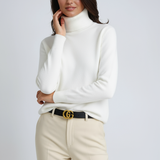 Clarrise Pull à Col Roulé Chaud Femme – Maille Douce avec Col Haut & Coupe Classique Intemporelle