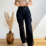 Paisley Pantalon Cargo Femme – Pantalon Utilitaire Coupe Droite avec Multiples Poches pour Usage Quotidien & Activités Extérieures