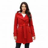 Zylani Manteau Long Femme – Manteau Hiver avec Capuche, Ceinture Ajustable & Fermeture Boutonnée