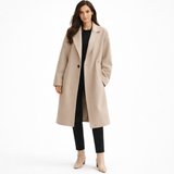 Zynessa Trench Long Femme – Trench Hiver Coupe Ample à Boutonnage Simple