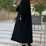 Zareen Manteau Long Femme – Coupe Croisée Élégante Sans Boutons & Style Intemporel