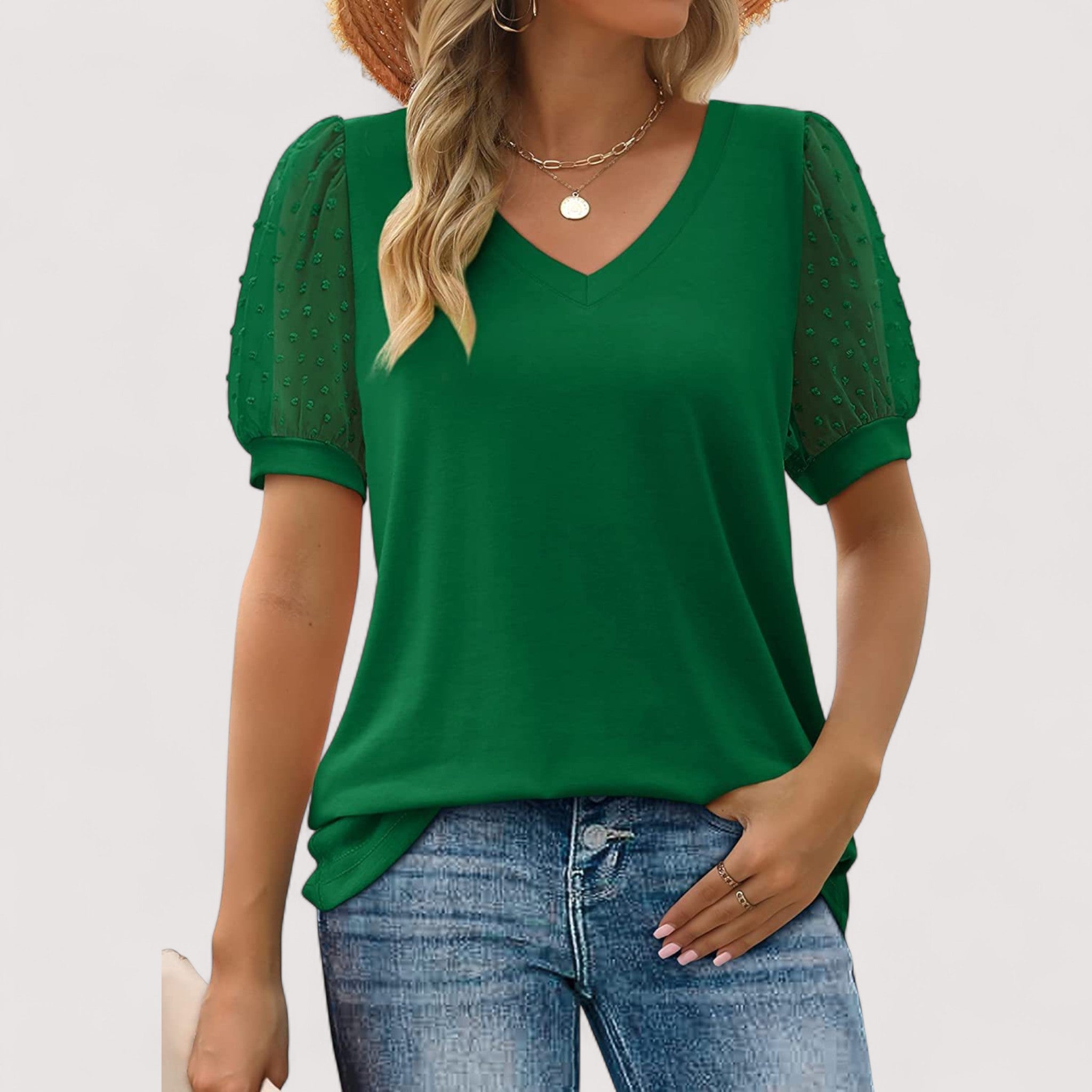 Ilse™ | Haut transparent à décolleté en V