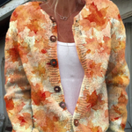 Adrienne - Cardigan à feuilles d'automne - vue d'ensemble