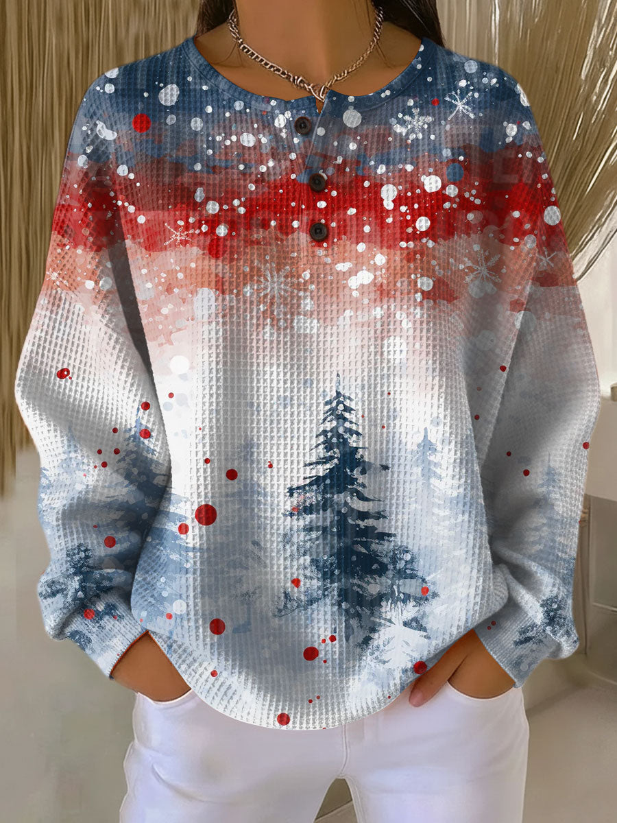 Alix - Pull de Noël bleu clair à sapin - vue d'ensemble