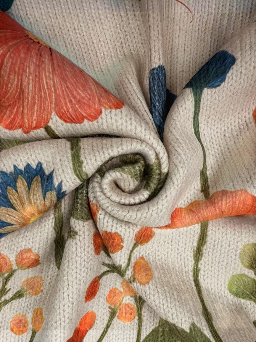 Andrée - Gilet à motif de fleurs sauvages - autre vue
