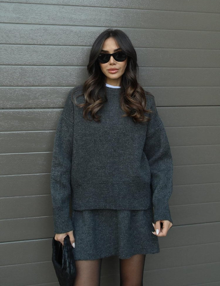 Lucie Ensemble Femme – Ensemble Automnal Doux en Laine Confortable & Élégant