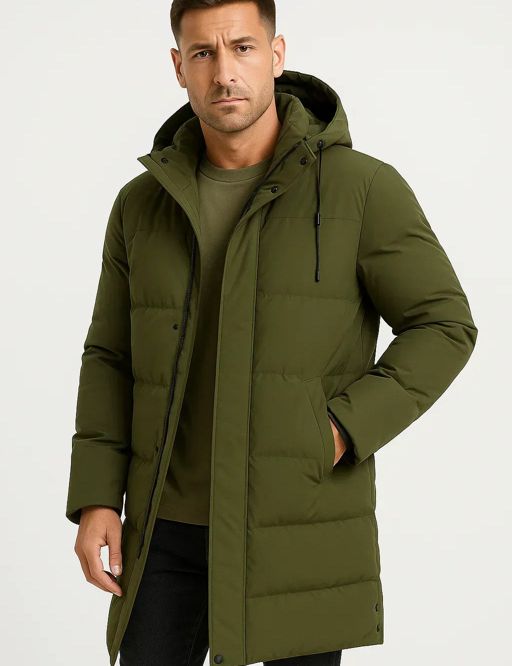 Kalil Veste d’Hiver Homme Imperméable – Puffer Matelassée Chaude Coupe Confortable
