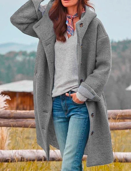 Audrey Manteau Femme en Laine Douce – Élégant, Chaud & Polyvalent pour l’Hiver