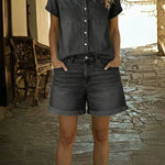 Stefania - ensemble court et confortable en denim pour femme - vue 4