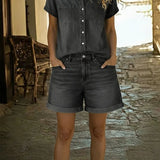 Stefania - ensemble court et confortable en denim pour femme - vue 4