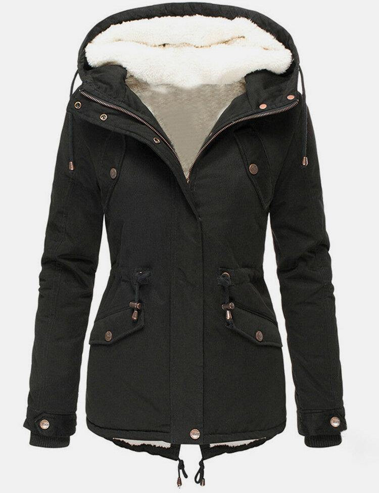 Claire Veste d’Hiver Femme – Manteau Chaud Imperméable avec Capuche & Doublure Douce