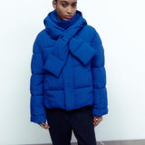 Melai Doudoune Femme avec Détail Écharpe – Coupe Oversize Moderne & Confort Chaud