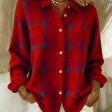 Felicia™ | Cardigan à Carreaux Décontracté