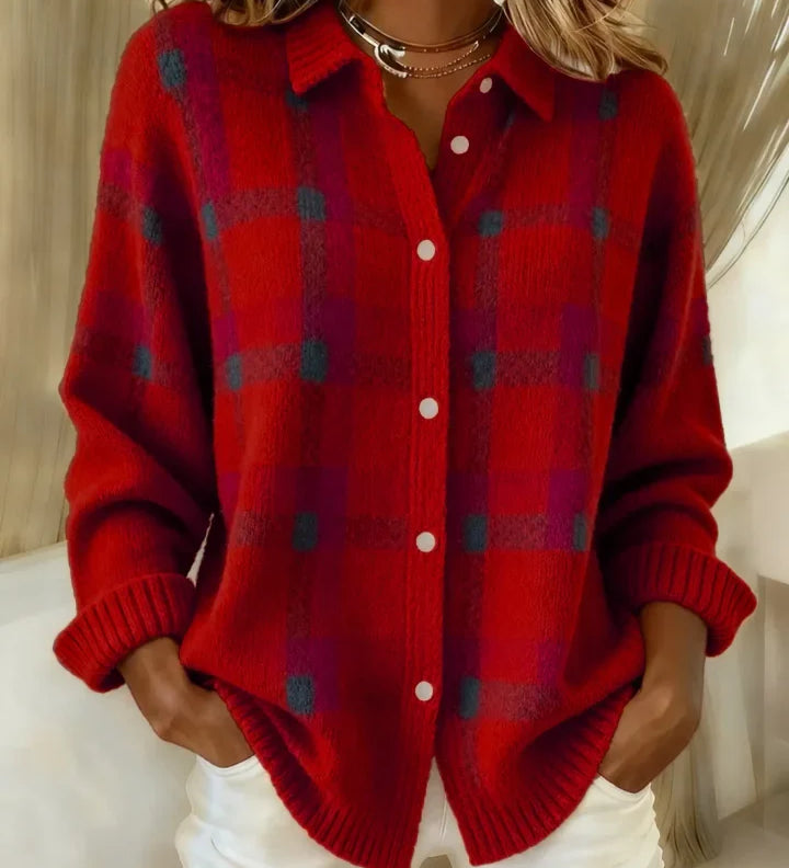 Felicia™ | Cardigan à Carreaux Décontracté