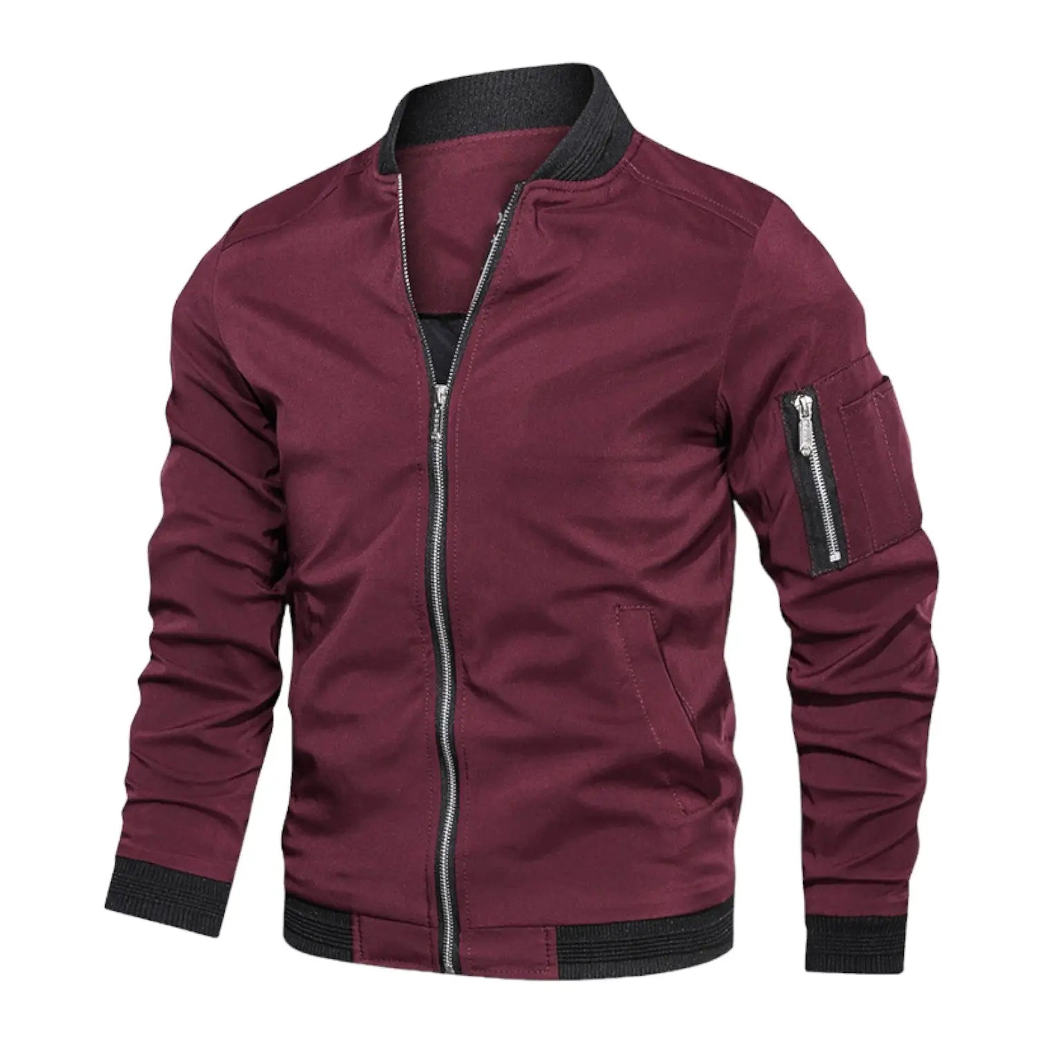 Zenio Bomber Homme Essensio – Veste Légère Déperlante avec Zip & Finitions Côtelées