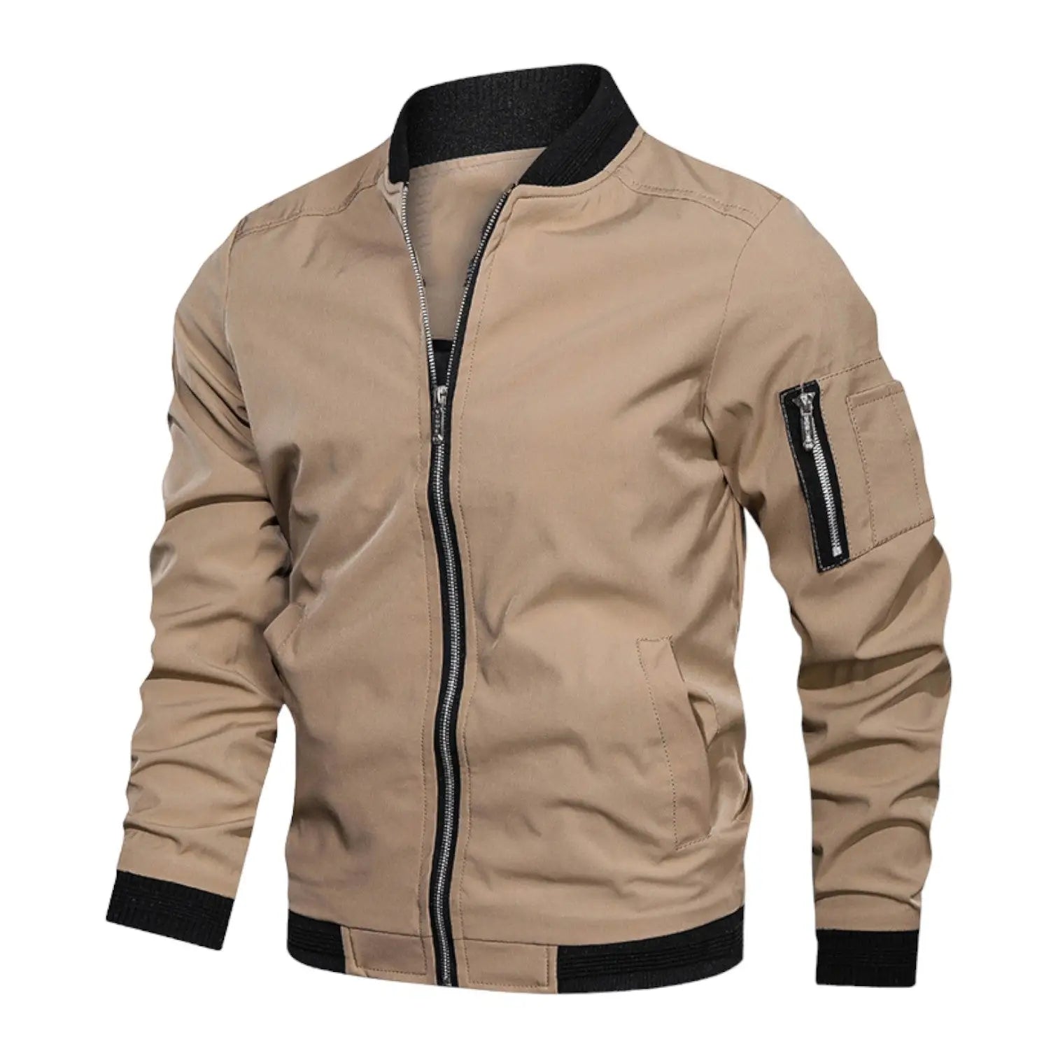Zenio Bomber Homme Essensio – Veste Légère Déperlante avec Zip & Finitions Côtelées