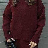 Lucie Ensemble Femme – Ensemble Automnal Doux en Laine Confortable & Élégant