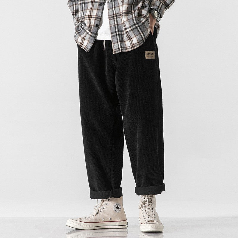 Murphy  Pantalon Homme Velours Côtelé – Coupe Droite Ample, Taille Ajustable & Confort Hiver