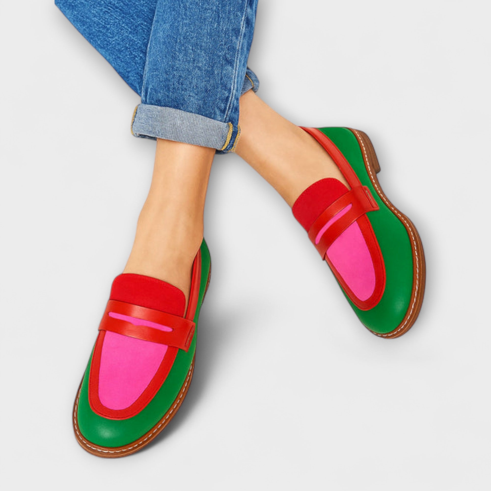 Nyla™ | Mocassins Décontractés à Contraste