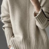 Liv Pull Femme Col Roulé Cachemire – Pull Luxe en Mélange Laine Doux Coupe Regular Élégante