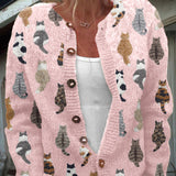 Charlotte - Cardigan à motif de chats - vue détaillée
