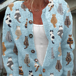 Charlotte - Cardigan à motif de chats - autre vue