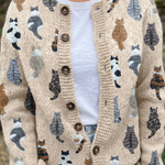 Charlotte - Cardigan à motif de chats - vue d'ensemble