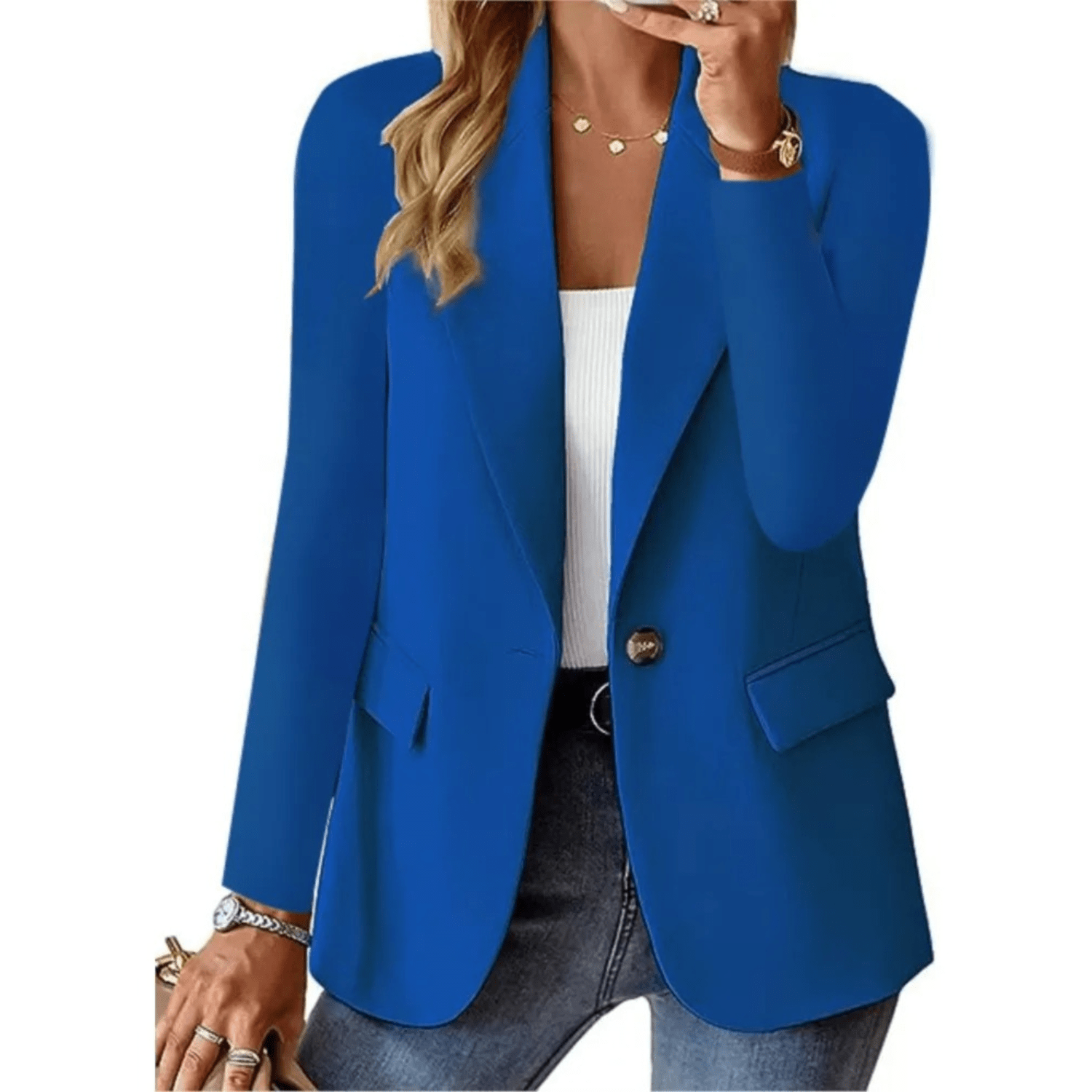 Iliana Blazer Femme – Chic Long à Manches, Élégant & Polyvalent pour Toutes Occasions
