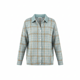 Clara™ | Blouse en maille à carreaux aux tons doux