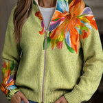 Claudie - Gilet à grand motif de lys - vue d'ensemble