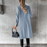 Charlotte Manteau Femme Laine Élégant – Coupe Longue, Revers Classiques & Style Intemporel