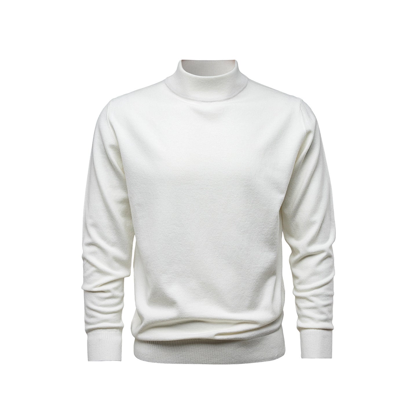 Max Pull Homme Col Montant – Maille Douce Effet Laine, Coupe Regular & Style Élégant