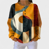 Léa - Pull en maille gaufrée à motifs géométriques - AMORA MODE