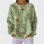 Ingrid - Pull à motif sapin de Noël - AMORA MODE