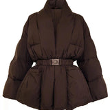 Katie Doudoune Femme Chic – Ceinturée, Col Montant & Isolation Chaude pour l’Hiver